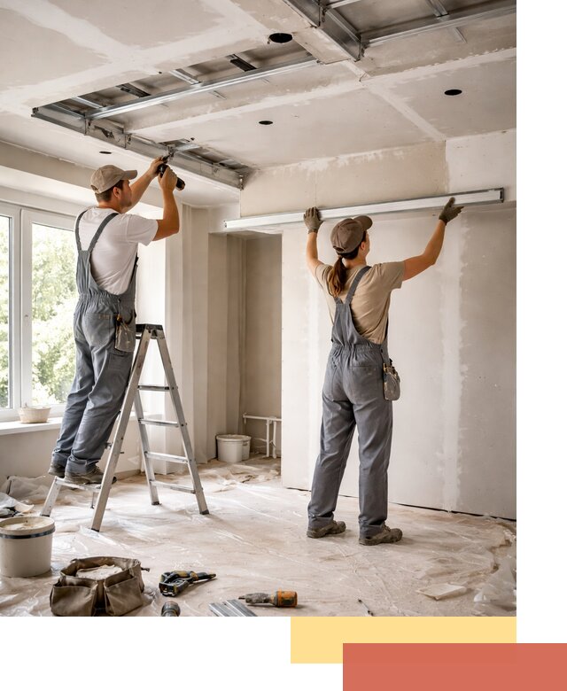 Монтаж многоуровневого потолка из гипсокартона в Дзержинске