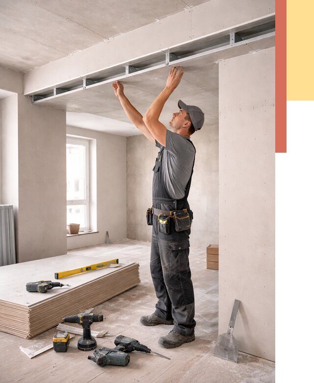 Потолок из гипсокартона с нишей в Дзержинске от 1271 руб. под ключ | ОТДЕЛОЧНИК-Дзр