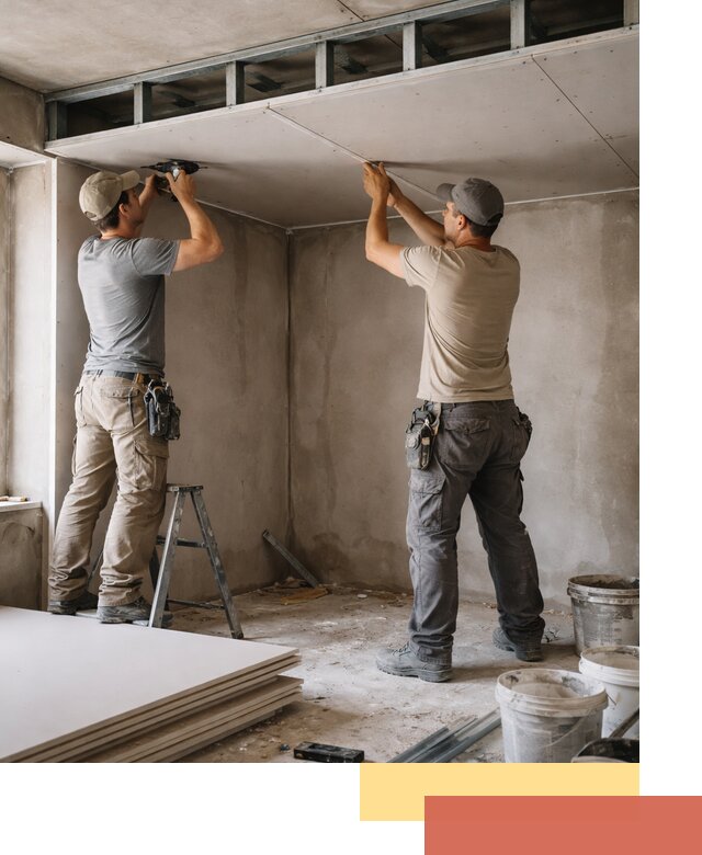 Короб из гипсокартона на потолке под ключ в Дзержинске