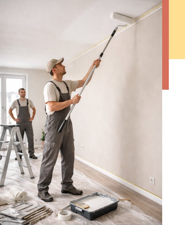 Покраска потолка из гипсокартона в Дзержинске от 4575 руб./м2 — услуги под ключ | ОТДЕЛОЧНИК-Дзр