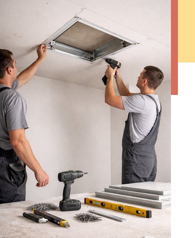 Установка люка в потолок ГКЛ в Дзержинске от 2542 руб. под ключ | ОТДЕЛОЧНИК-Дзр