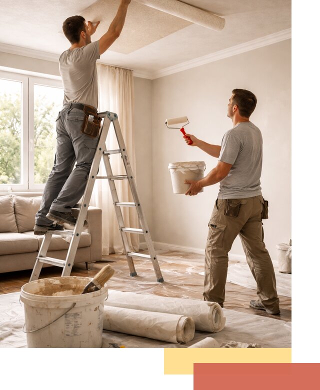 Поклейка обоев на потолок в Дзержинске — качественно и быстро