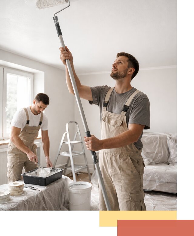 Покраска потолка водоэмульсионной краской в Дзержинске