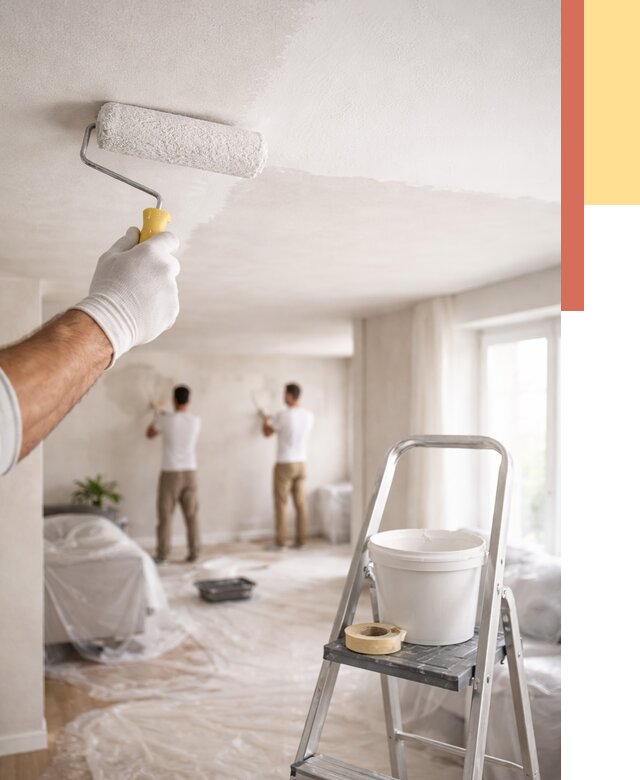 Покраска потолка акриловой краской в Дзержинске от 2542 руб. | ОТДЕЛОЧНИК-Дзр