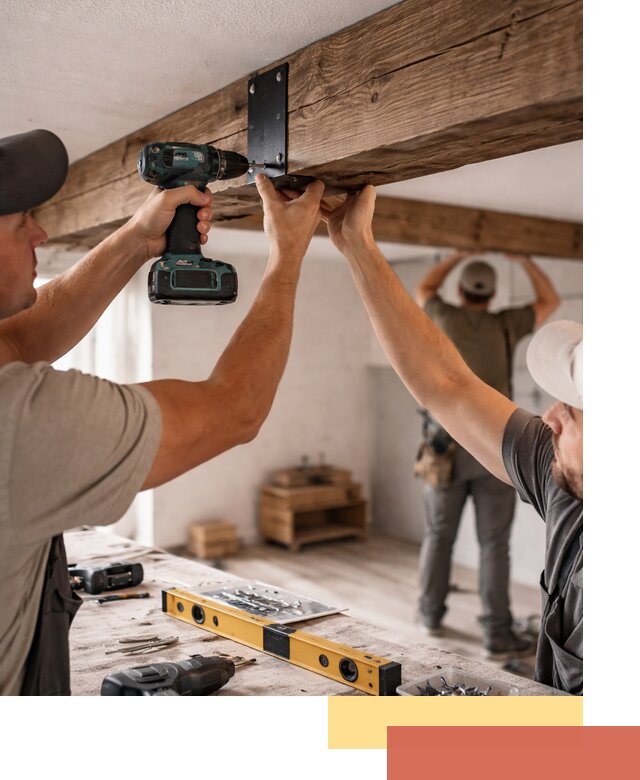 Монтаж декоративных потолочных балок в Дзержинске