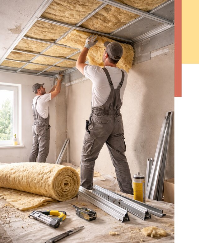 Утепление потолка в Дзержинске от 7320 руб/м2 — недорого, быстро, под ключ | ОТДЕЛОЧНИК-Дзр