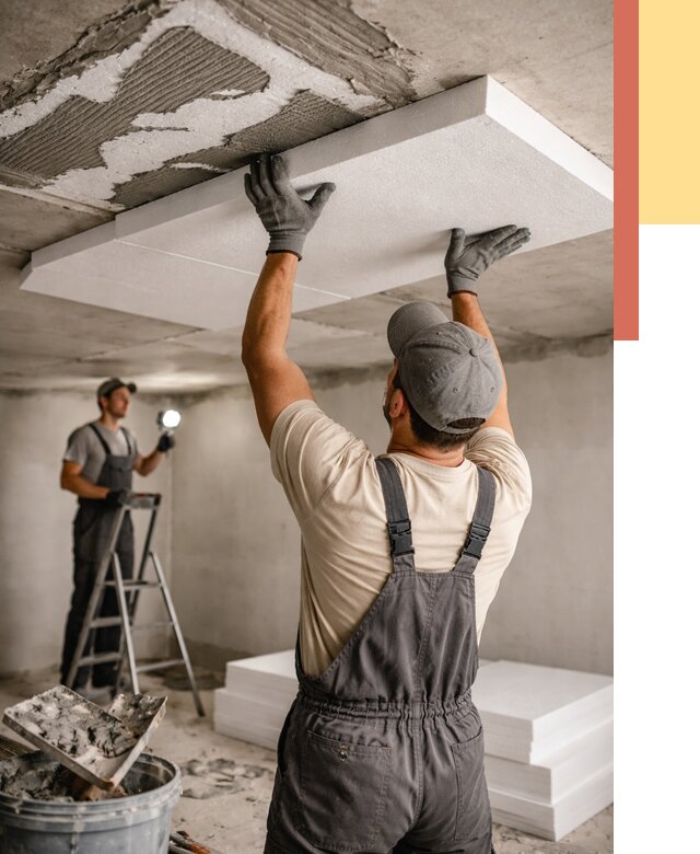 Утепление потолка пенопластом в Дзержинске от 4575 руб/м2 — недорого и быстро | ОТДЕЛОЧНИК-Дзр