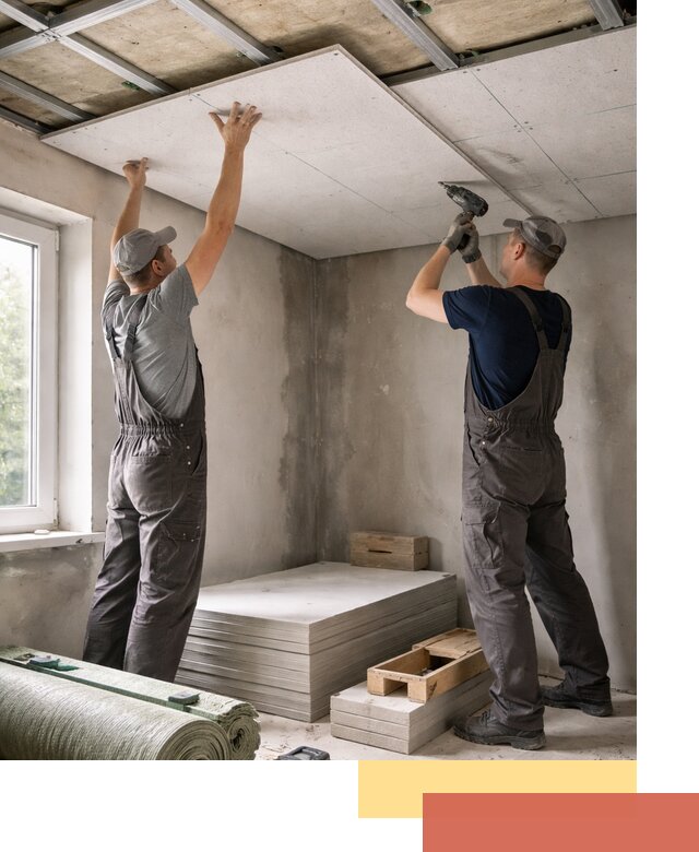 Шумоизоляция потолка панелями ЗИПС в Дзержинске